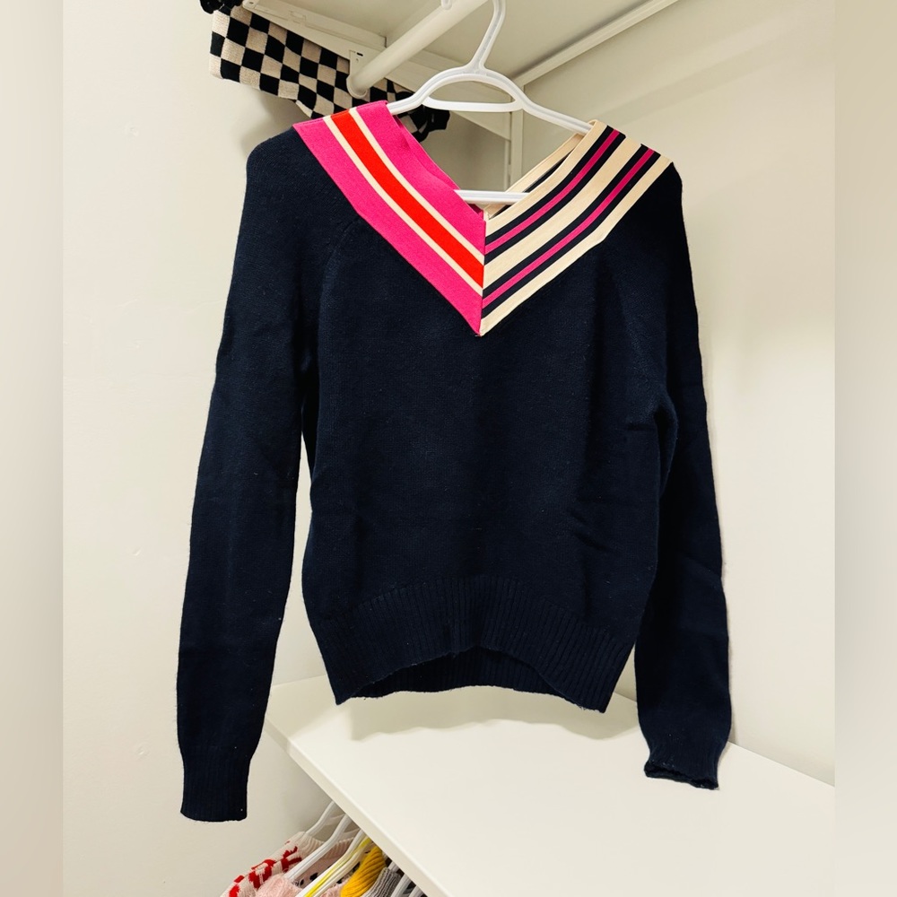 Colorful V-Neck Sweater - one size (Fits like S/M)